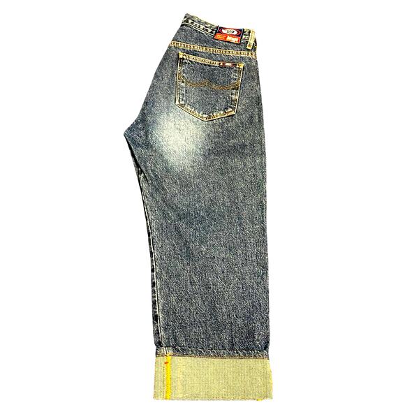 Bongo Jeans Women's Capri XL Size 13 Cuffed Medium Blue Denim - Picture 7 of 16